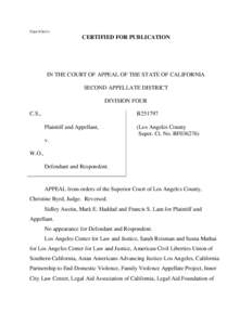 Filed[removed]CERTIFIED FOR PUBLICATION IN THE COURT OF APPEAL OF THE STATE OF CALIFORNIA SECOND APPELLATE DISTRICT