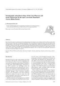 Netherlands Journal of Geosciences / Geologie en Mijnbouw 81 (2): [removed]Stratigraphy and paleoecology of the Late Pliocene and