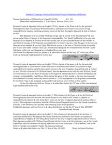 Southern Campaigns American Revolution Pension Statements and Rosters Pension Application of William Fysel (Fussell) S31046 GA NC Transcribed and annotated by C. Leon Harris. Revised 5 Nov[removed]Personally came & appeare