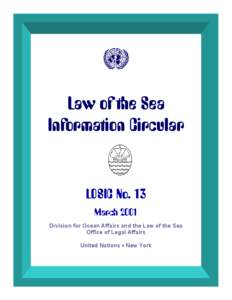 asdf Law of the Sea Information Circular LOSIC No. 13 March 2001