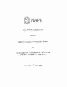 NAPE COLLECTIVE AGREEMENT between MUL Tl-MATERIALS STEWARDSHIP BOARD