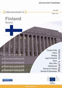 May 2014 Edition 16.0 eGovernment in Finland  May 2014