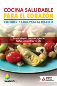 Cocina saludable  para el Corazón Delicioso y sano para la diabetes  Recetas simples, con sabor y frescas