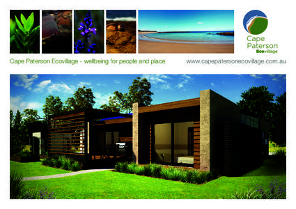 Cape Paterson Ecovillage - wellbeing for people and place  www.capepatersonecovillage.com.au Dwelling size