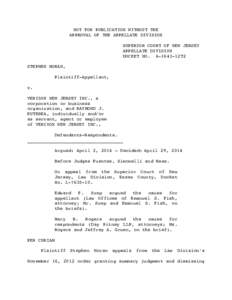 NOT FOR PUBLICATION WITHOUT THE APPROVAL OF THE APPELLATE DIVISION SUPERIOR COURT OF NEW JERSEY APPELLATE DIVISION DOCKET NO. A-1643-12T2 STEPHEN HORAN,