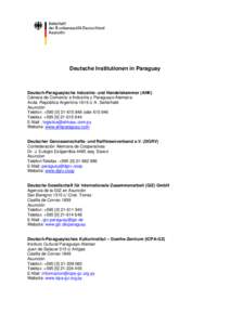 Microsoft Word - Deutsche Institutionen in Paraguay.doc