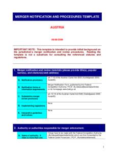 [MERGER NOTIFICATION PROCEDURE TEMPLATE]