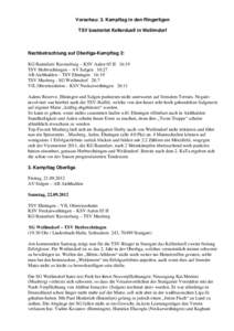 Vorschau: 3. Kampftag in den Ringerligen TSV bestreitet Kellerduell in Weilimdorf Nachbetrachtung auf Oberliga-Kampftag 2: KG Baienfurt/ Ravensburg – KSV Aalen 05 II 16:19 TSV Herbrechtingen – AV Sulgen 10:27