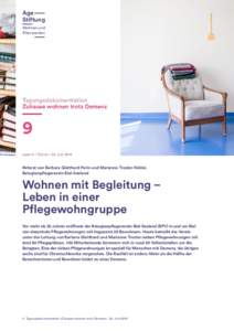 Age Stiftung Wohnen und Älterwerden  Tagungsdokumentation