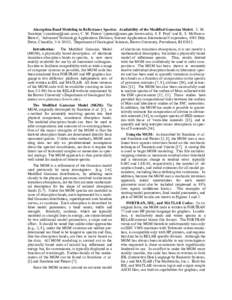 Absorption Band Modeling in Reflectance Spectra: Availability of the Modified Gaussian Model. J. M. Sunshine 1 ([removed]), C. M. Pieters2 ([removed]), S. F. Pratt2 and K. S. McNaronBrown2, 1Adv