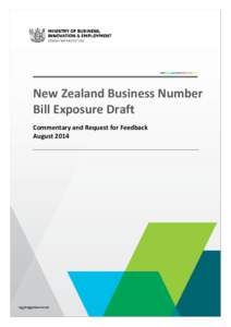 New Zealand Business Number Bill Exposure Draft - Commentary and Request for Feedback