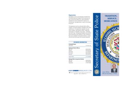 Illinois Secretary of State Police Tradition, Service, Dedication Brochure