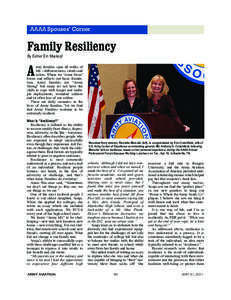 MAY 2011 Section 2_June04.qxd[removed]:35 PM Page 50  AAAA Spouses’ Corner Family Resiliency By Esther Ein Muskopf