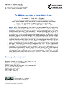 Earth Syst. Sci. Data, 1, 87–100, 2009 www.earth-syst-sci-data.net[removed]/ © Author(s[removed]This work is distributed under the Creative Commons Attribution 3.0 License.  Earth System