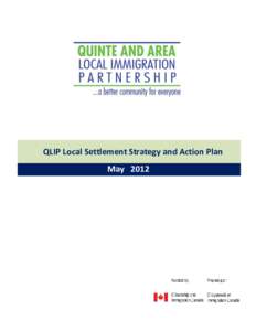 QLIP Local Settlement Strategy and Action Plan May 2012 QLIP Local Settlement Strategy and Action Plan  Prepared by: