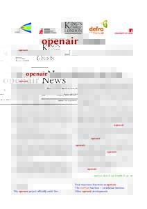 source  OPEN openair News The openair Project newsletter