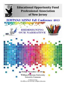 Educational Opportunity Fund Professional Association of New Jersey EOFPANJ/AESNJ Fall Conference 2015