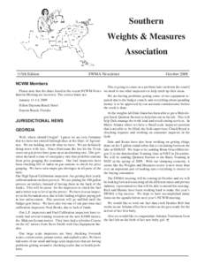 Southern Weights & Measures Association 115th Edition  SWMA Newsletter