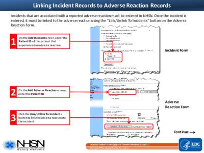 Linking Incident Records to Adverse Reaction Records