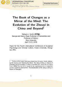 The Book of Changes as a Mirror of the Mind: The Evolution of the Zhouyi in