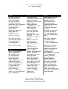 Microsoft Word - Northern California map and list of tribes.doc