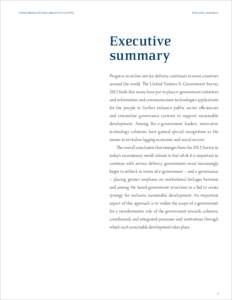 United Nations E-Government Survey[removed]Executive summary Executive summary