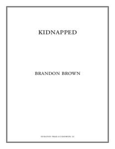 kidnapped  brandon brown duration press e-chapbook 20