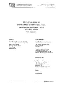 Lam Environmental Services Test Specialists and Environmental Analysts DSD Contract No.: DC[removed]San Tin Eastern Main Drainage Channel