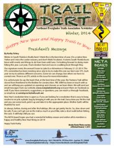 TRAIL DIRT Northeast Everglades Trails Association Newsletter  Winter, 2014
