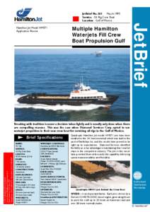 JetBrief No. 261 March 1995 Service: Oil Rig Crew Boat