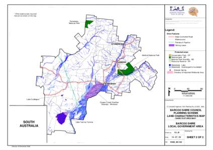 * Other watercourses may exist that are not shown on this map. Disclaimer: Goneaway National Park