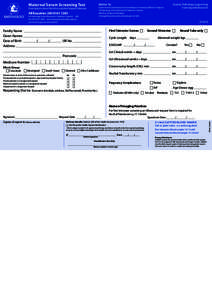 Maternal Serum Screening Test  Deliver To: All Enquiries[removed]SA Pathology at the Women’s & Children’s Hospital APA