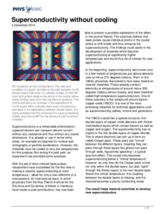 Superconductivity without cooling