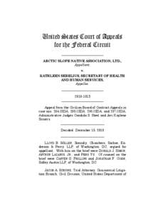 United States Court of Appeals for the Federal Circuit __________________________ ARCTIC SLOPE NATIVE ASSOCIATION, LTD., Appellant, v.