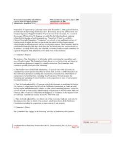 Proposition 39, approved by California voters in the November 7, 2000, general election, provides that the Governing Board of a school district may pursue the authorization and issuance of general obligation bonds by 55 