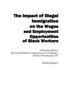 The Impact of Illegal Immigration on the Wages and Employment Opportunities of Black Workers