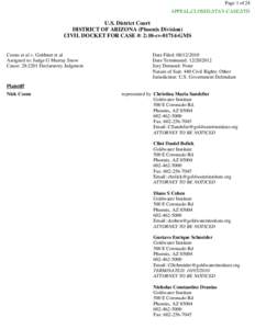 Page 1 of 24 APPEAL,CLOSED,STAY-CASE,STD U.S. District Court DISTRICT OF ARIZONA (Phoenix Division) CIVIL DOCKET FOR CASE #: 2:10-cv[removed]GMS