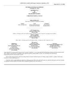 As filed with the Securities and Exchange Commission on September 6, 2013 Registration No. 333­[removed]SECURITIES AND EXCHANGE COMMISSION Washington, D.C. 20549 AMENDMENT NO. 2 TO