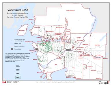 Vancouver CMA  Greater Vancouver A Recent immigrant population in 1981 Census