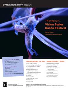DANCE REPERTORY  PRESENTS Thirteenth Vision Series
