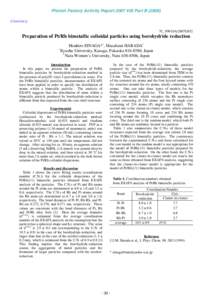 Photon Factory Activity Report 2007 #25 Part BChemistry 7C, NW10A/2007G032  Preparation of Pt/Rh bimetallic colloidal particles using borohydride reduction