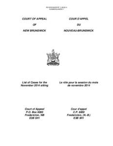 REVISED/MODIFIÉ [removed]NUMBER/NUMÉRO 7 COURT OF APPEAL  COUR D’APPEL