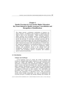 CHAPTER 2. QUALITY PROVISION IN CROSS-BORDER HIGHER EDUCATION: KEY ISSUES –   &KDSWHU 4XDOLW\3URYLVLRQLQ&URVVERUGHU+LJKHU(GXFDWLRQ