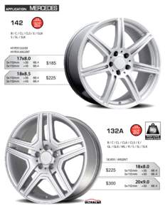 A PPL IC AT ION:  MERCEDES 142 B / C / CL / CLS / E / GLK