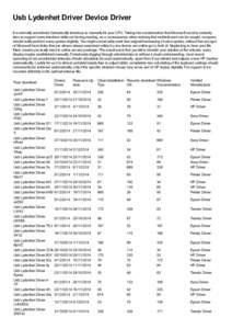 Usb Lydenhet Driver Device Driver It is normally sometimes fantastically laborious to manually hit your CPU. Taking into consideration that Microsoft security certainly tries to support every interface while not having r