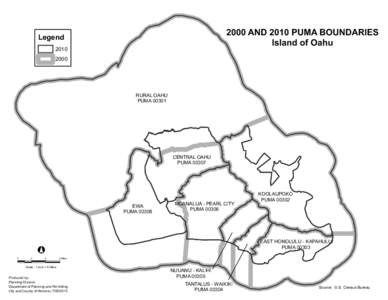 2000 AND 2010 PUMA BOUNDARIES Island of Oahu Legend[removed]