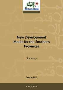 Kingdom of Morocco  New Development Model for the Southern Provinces Summary