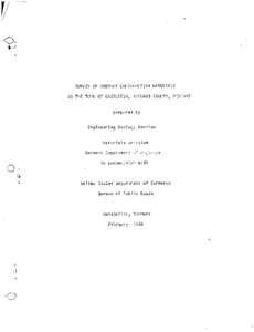 SURVEY OF HIGHWAY CONSTRUCTION MATERIALS IN THE TOWN OF CASTLETON, RUTLAND COUNTY, VERViONT prepared by Engineering Geology Section atarials Jvisiofl Vermoflt Oepartmer