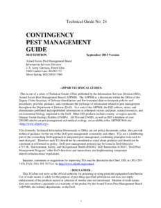 TG24 - Contingency Pest Management Guide