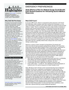 January 25, 2010  EMERGENCY PREPAREDNESS Accountability Integrity Reliability  Highlights